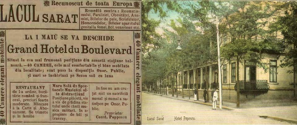 Lacul Sarat, Hotel Popescu, mai 1891 - Arhiva personală - VALERICĂ BUTOI