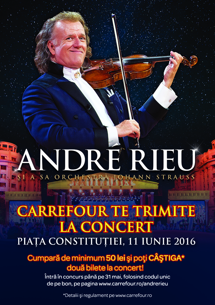 Carrefour pune in joc 116 invitatii duble la concertul extraodinar al regelui valsului, André Rieu