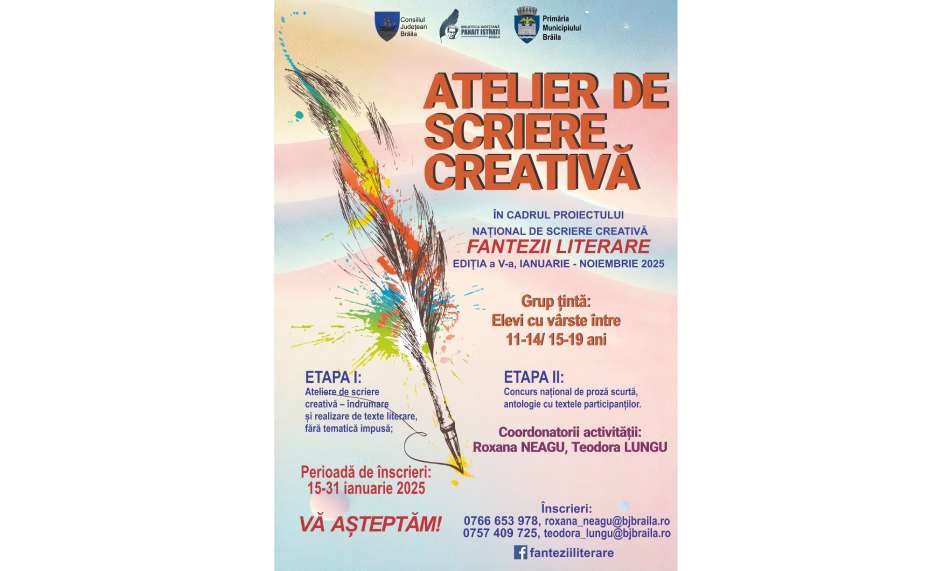 Proiect National de Scriere creativă „FANTEZII LITERARE” 2025